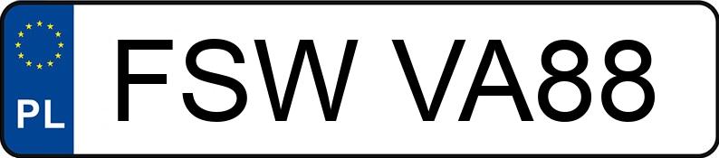 Numer rejestracyjny FSW VA88 posiada BMW 318I 2.0 - FSWVA88