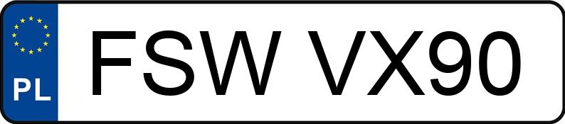 Numer rejestracyjny FSW VX90 posiada VOLKSWAGEN Golf VIII Variant 1.5 TSI MR`20 E6d R-Line - FSWVX90