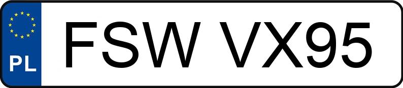 Numer rejestracyjny FSW VX95 posiada MG MG3 MR`24 E6 Standard - FSWVX95