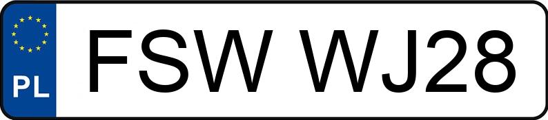 Numer rejestracyjny FSW WJ28 posiada SKODA Superb II 2.0 TDI-CR MR`14 E5 Platinum DSG - FSWWJ28