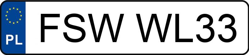 Numer rejestracyjny FSW WL33 posiada BMW 320I - FSWWL33