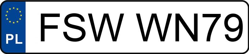 Numer rejestracyjny FSW WN79 posiada BMW 320 Diesel Kat. MR`98 E46 320 Diesel Kat. MR`98 E46 - FSWWN79