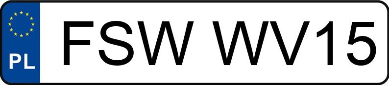 Numer rejestracyjny FSW WV15 posiada BMW 530 Diesel MR`03 E3 E60 530 Diesel MR`03 E3 E60 - FSWWV15