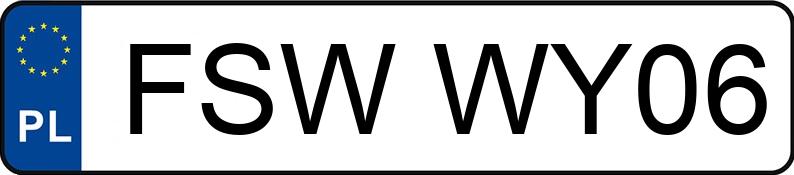 Numer rejestracyjny FSW WY06 posiada AUDI A4 AVANT - FSWWY06