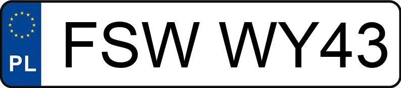Le numéro d’enregistrement FSW WY43 a FORD Focus 1.8 TDDi MR`98 Trend - FSWWY43