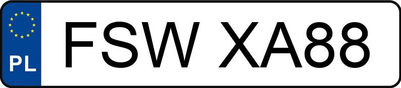 Numer rejestracyjny FSW XA88 posiada FORD S-MAX - FSWXA88