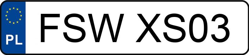 Numer rejestracyjny FSW XS03 posiada FIAT Punto Cabriolet 1.6 Kat. 90 ELX - FSWXS03