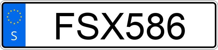 The registration number FSX586 has Mercedes-Benz E