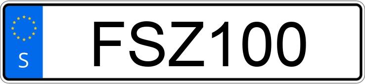 Numer rejestracyjny FSZ100 posiada Peugeot  204 2091