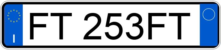 Numer rejestracyjny FT253FT posiada FIAT Tipo