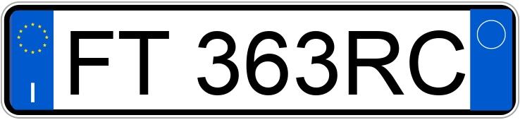 Numer rejestracyjny FT363RC posiada FIAT Panda 3a serie Numer rejestracyjny FT363RC posiada FIAT Panda 3a serie