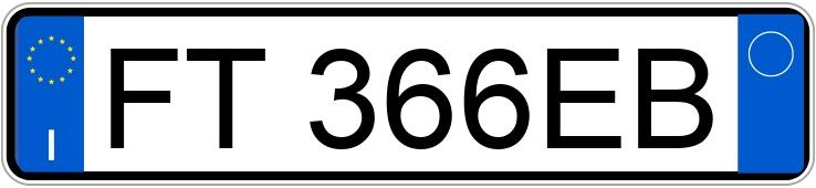 Numer rejestracyjny FT366EB posiada BMW Serie 3 G.T.