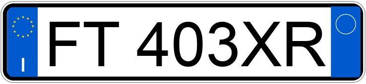 Numer rejestracyjny FT403XR posiada FORD Fiesta 7a serie