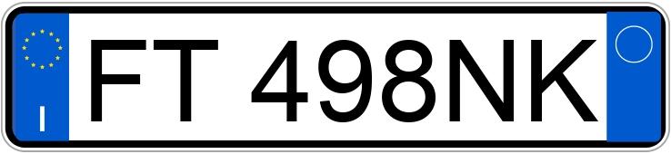 Numer rejestracyjny FT498NK posiada SUZUKI Swift