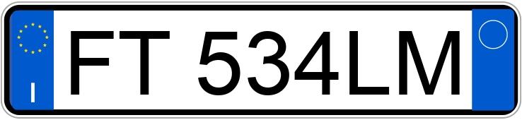 Numer rejestracyjny FT534LM posiada FIAT 500