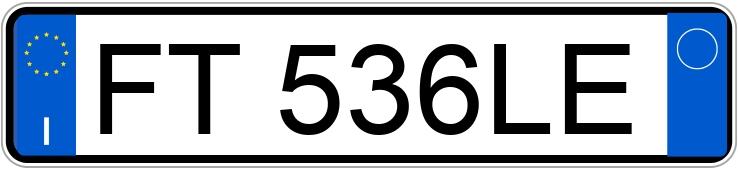 Numer rejestracyjny FT536LE posiada FIAT Panda 3a serie