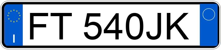 Numer rejestracyjny FT540JK posiada JEEP Compass 2a serie