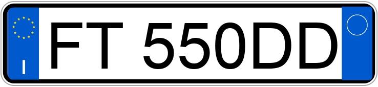 Numer rejestracyjny FT550DD posiada MITSUBISHI Space Star 2a serie