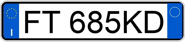 Numer rejestracyjny FT685KD posiada AUDI A3 3a serie Numer rejestracyjny FT685KD posiada AUDI A3 3a serie