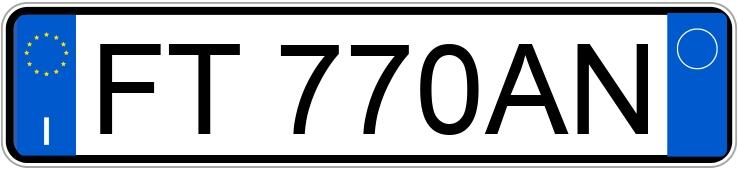 Numer rejestracyjny FT770AN posiada DS DS7