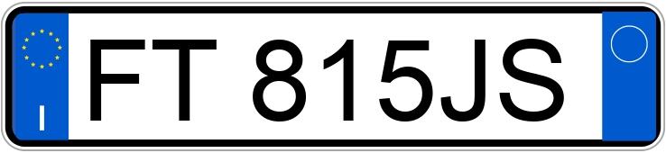 Numer rejestracyjny FT815JS posiada DS DS7