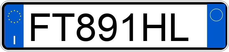 Numer rejestracyjny FT891HL posiada FERRARI 812