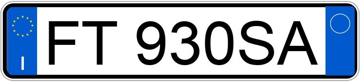 Numer rejestracyjny FT930SA posiada Volkswagen Golf 5