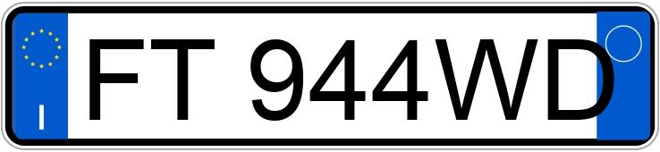 Numer rejestracyjny FT944WD posiada FORD Edge