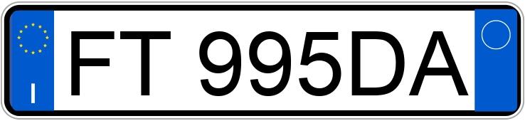 Numer rejestracyjny FT995DA posiada BMW Serie 3