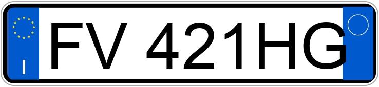 Numer rejestracyjny FV421HG posiada FIAT Panda 3a serie