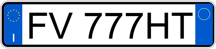 Numer rejestracyjny FV777HT posiada MERCEDES Classe A