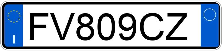 Numer rejestracyjny FV809CZ posiada BMW Serie 1