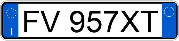 Numer rejestracyjny FV957XT posiada FIAT Panda 3a serie