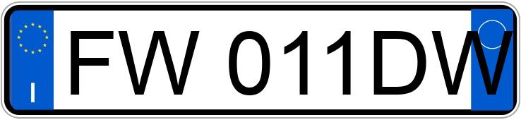 Numer rejestracyjny FW011DW posiada FIAT Tipo