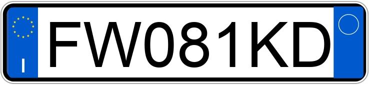 Numer rejestracyjny FW081KD posiada FIAT 500