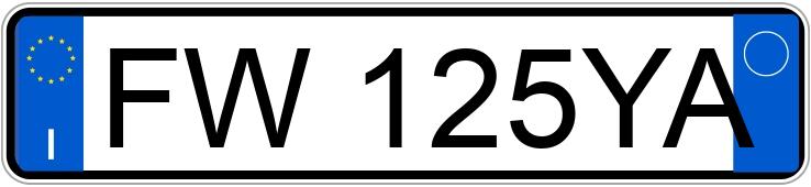 Numer rejestracyjny FW125YA posiada VOLKSWAGEN Golf 5a serie