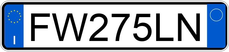 Numer rejestracyjny FW275LN posiada TOYOTA Yaris 2a serie