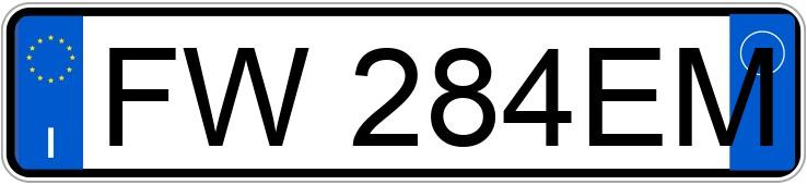 Numer rejestracyjny FW284EM posiada BMW Serie 5