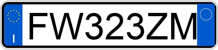 Numer rejestracyjny FW323ZM posiada JAGUAR F-Pace