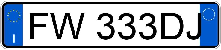 Numer rejestracyjny FW333DJ posiada JEEP Wrangler 4a serie