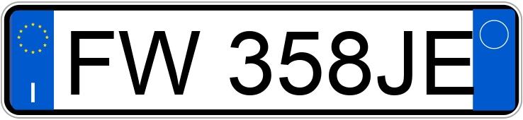 Numer rejestracyjny FW358JE posiada VOLKSWAGEN Golf 7a serie