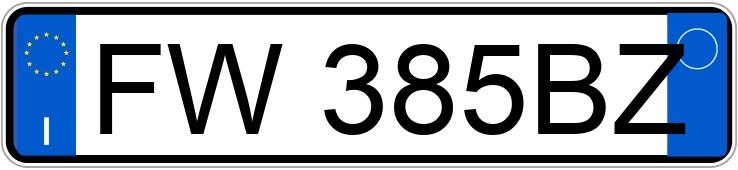 Numer rejestracyjny FW385BZ posiada FIAT 500 Numer rejestracyjny FW385BZ posiada FIAT 500