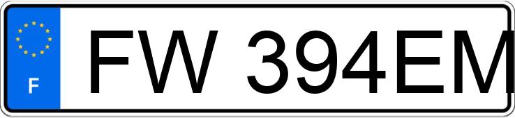 Numer rejestracyjny FW394EM posiada VOLKSWAGEN ID.3
