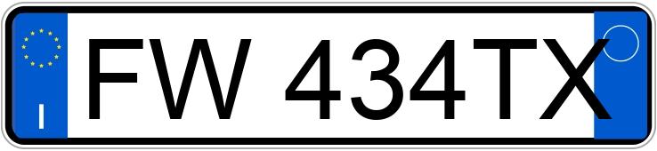 Numer rejestracyjny FW434TX posiada MINI one