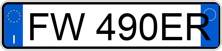 Numer rejestracyjny FW490ER posiada FORD EcoSport