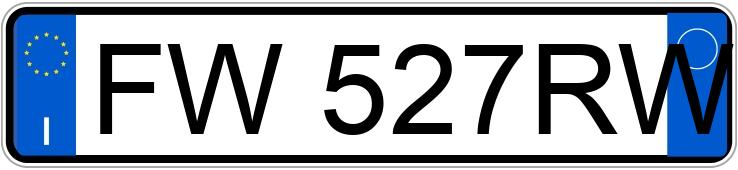 Numer rejestracyjny FW527RW posiada FIAT Panda 3a serie