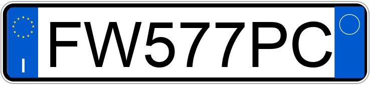 Numer rejestracyjny FW577PC posiada AUDI A3 3a serie