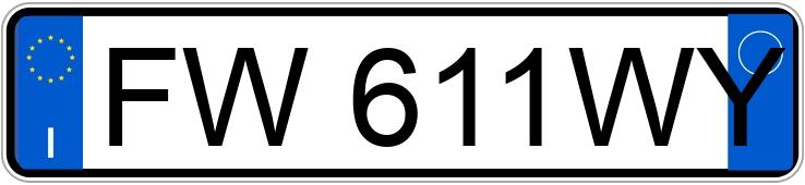 Numer rejestracyjny FW611WY posiada SUZUKI Swift