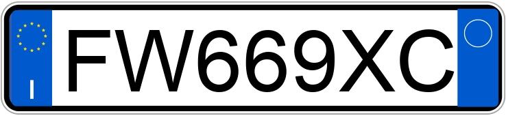 Numer rejestracyjny FW669XC posiada ALFA ROMEO 159