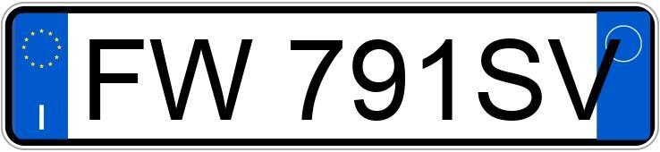 Numer rejestracyjny FW791SV posiada AUDI A4 5a serie